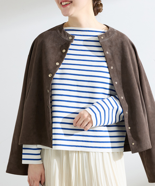 IENA（イエナ）の「ダブルボーダープルオーバー（ニット/セーター・レディース・ブラック系その他/ブルー・FREE）」の12枚目の写真