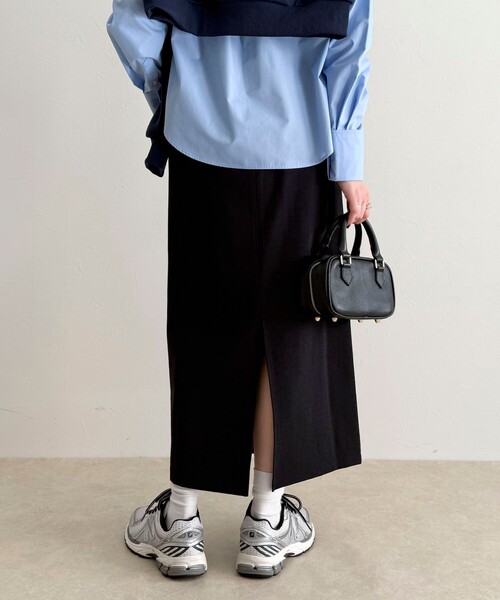 fredy emue（フレディエミュ）の「【セットアップ対応】パウダリーツイルイージータイトスカート（スカート・レディース・ブラック/ベージュ・38/36）」の6枚目の写真