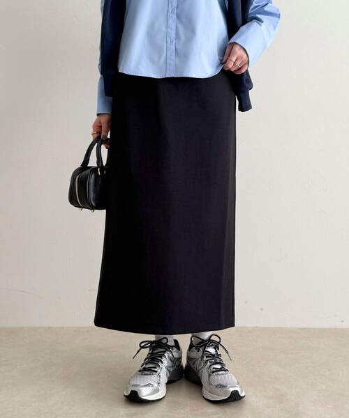 fredy emue（フレディエミュ）の「【セットアップ対応】パウダリーツイルイージータイトスカート（スカート・レディース・ブラック/ベージュ・38/36）」の8枚目の写真