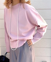 Q | バイカラーZIPニット(ニット/セーター)