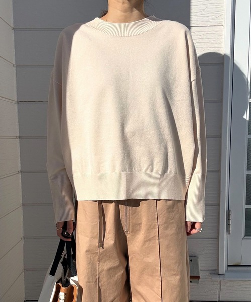 Q(キュー)の「バイカラーZIPニット(ニット/セーター・レディース・アイボリー/ライトブルー/ピンク・MEDIUM)」の15枚目の写真