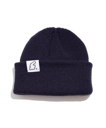 APOSTROPHE COMMA（アポストロフィコンマ）の「リバーシブル IV ラベル ショートビーニー (ネイビー)（ニットキャップ/ビーニー）」