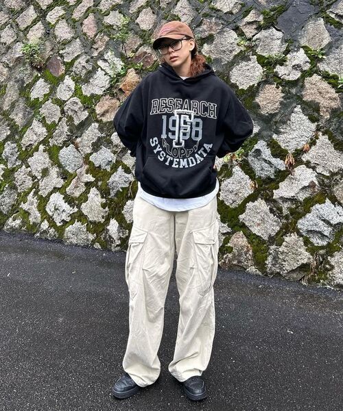 FDR(エフディーアール)の「Volume Layered F Lettering Hoodie Black(パーカー・メンズ・その他・SMALL/LARGE/MEDIUM)」の3枚目の写真