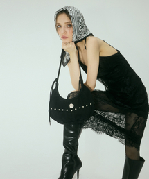 Fei half moon hobo bag (black)