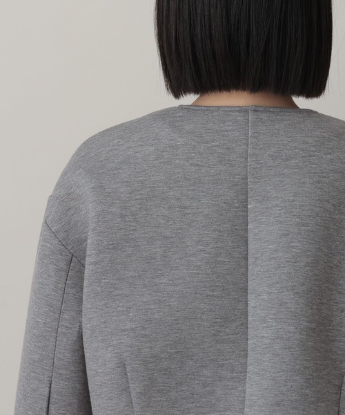 A part by（アパートバイ）の「ボンディングノーカラージャケット（ノーカラージャケット・レディース・グレー系その他5/ブラック・FREE）」の17枚目の写真