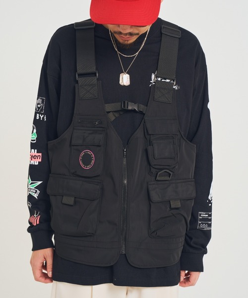 EFFECTEN（エフェクテン）の「【EFFECTEN】Utility 2way game vest（ベスト・メンズ・ブラック・FREE）」の2枚目の写真