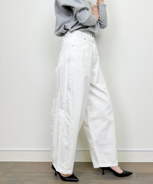 PICCIN（ピッチン）の「フリンジデニムパンツ（デニムパンツ・レディース・オフホワイト/ブルー・M）」の20枚目の写真