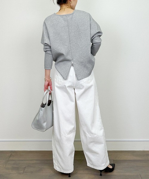 PICCIN（ピッチン）の「フリンジデニムパンツ（デニムパンツ・レディース・オフホワイト/ブルー・M）」の6枚目の写真