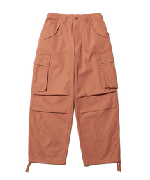 PLEATED CARGO PANTS (CT) / SALMON
