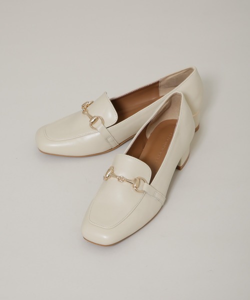 NANO universe（ナノユニバース）の「ゴールドパーツヒールローファー（ローファー・レディース・ブラック/ライトベージュ・36/38/37）」の10枚目の写真