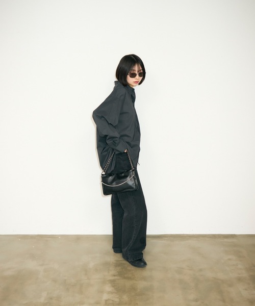 TONER（トナー）の「ギャザーチェーンショルダーバッグ/ロゴプレート付き（ショルダーバッグ・レディース・ブラック/シルバー/ホワイト/ブラウン・FREE）」の18枚目の写真