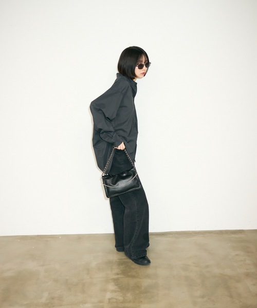 TONER（トナー）の「ギャザーチェーンショルダーバッグ/ロゴプレート付き（ショルダーバッグ・レディース・ブラック/シルバー/ホワイト/ブラウン・FREE）」の19枚目の写真