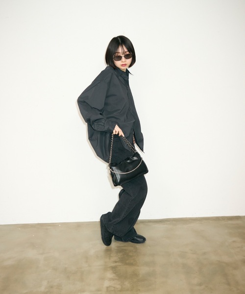 TONER（トナー）の「ギャザーチェーンショルダーバッグ/ロゴプレート付き（ショルダーバッグ・レディース・ブラック/シルバー/ホワイト/ブラウン・FREE）」の21枚目の写真