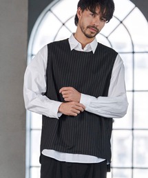 CAMBIO | mta602- 脇ZIP付き布帛ピンストライプタンクトップ(BP-BFS0074)(タンクトップ)