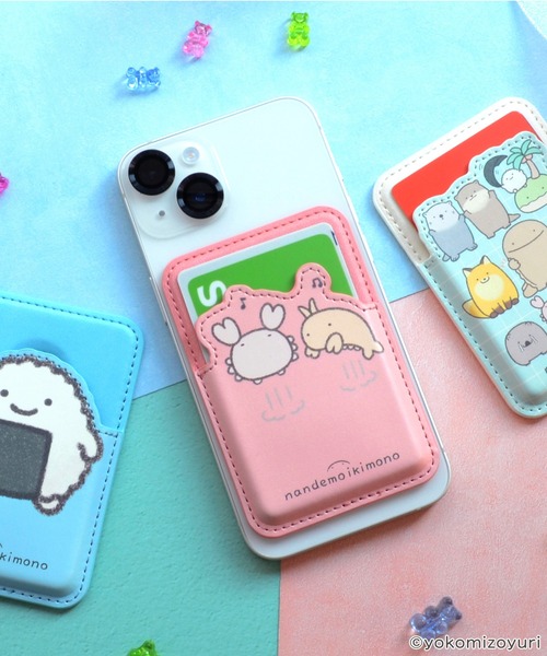M-factory（エムファクトリー）の「なんでもいきもの MagSafeカードケース（スマホケース/カバー・レディース・ピンク/マルチ/ブルー・ONE SIZE）」の2枚目の写真