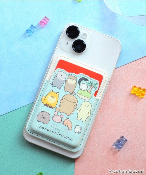M-factory（エムファクトリー）の「なんでもいきもの MagSafeカードケース（スマホケース/カバー・レディース・ピンク/マルチ/ブルー・ONE SIZE）」の3枚目の写真