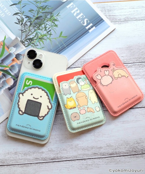 M-factory（エムファクトリー）の「なんでもいきもの MagSafeカードケース（スマホケース/カバー・レディース・ピンク/マルチ/ブルー・ONE SIZE）」の4枚目の写真