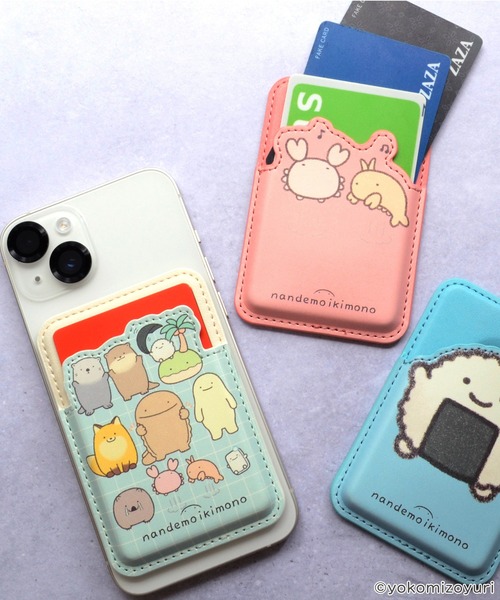 M-factory（エムファクトリー）の「なんでもいきもの MagSafeカードケース（スマホケース/カバー・レディース・ピンク/マルチ/ブルー・ONE SIZE）」の5枚目の写真