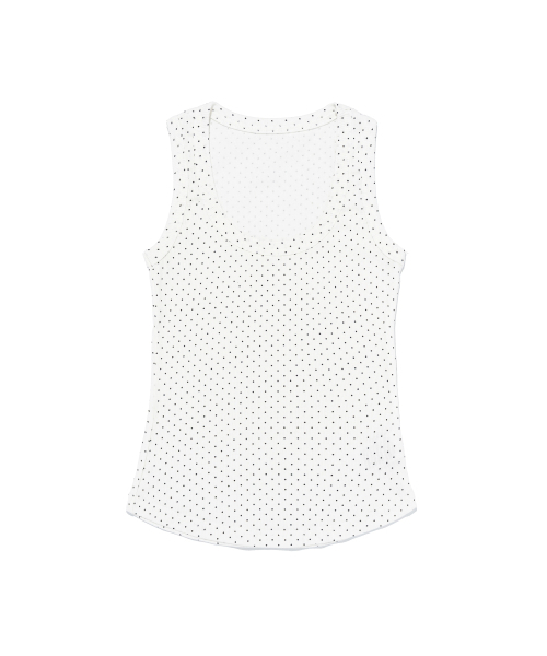 CARGOBROS FOR WOMAN(カーゴブロスフォーウィメン)の「ドットフラッグノースリーブTシャツ(ホワイト)(Tシャツ/カットソー・レディース・その他・FREE)」の1枚目の写真