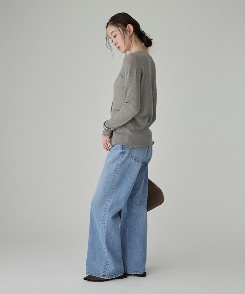 BABYLONE（バビロン）の「フェザーシアーカーデ（カーディガン/ボレロ・レディース・グレー/ホワイト・フリー）」の9枚目の写真