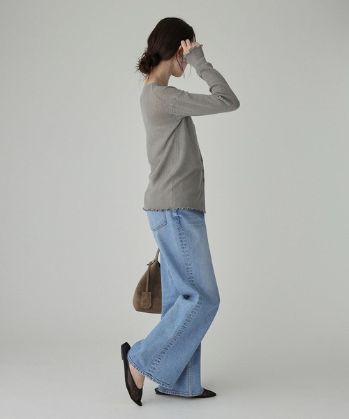 BABYLONE（バビロン）の「フェザーシアーカーデ（カーディガン/ボレロ・レディース・グレー/ホワイト・フリー）」の10枚目の写真