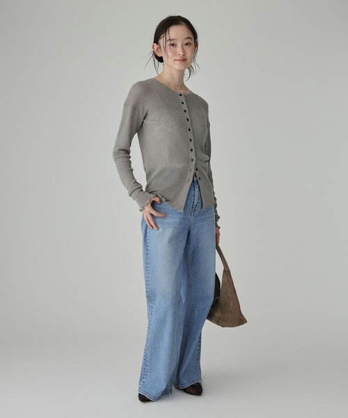 BABYLONE（バビロン）の「フェザーシアーカーデ（カーディガン/ボレロ・レディース・グレー/ホワイト・フリー）」の8枚目の写真