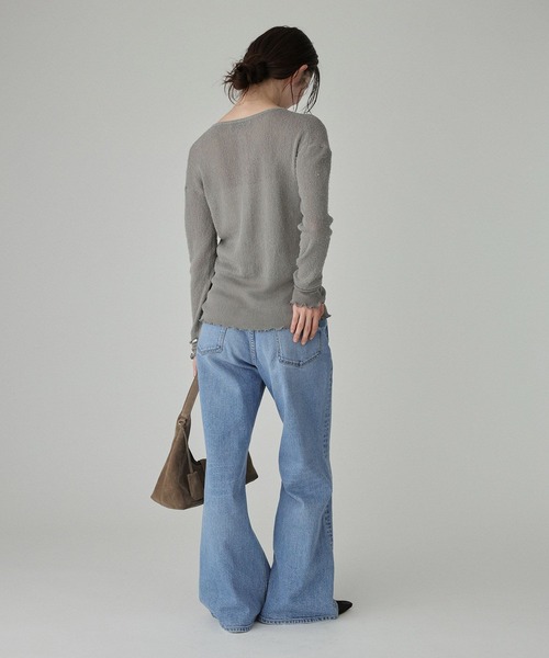 BABYLONE（バビロン）の「フェザーシアーカーデ（カーディガン/ボレロ・レディース・グレー/ホワイト・フリー）」の11枚目の写真