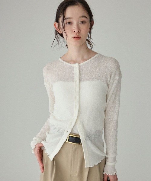 BABYLONE（バビロン）の「フェザーシアーカーデ（カーディガン/ボレロ・レディース・グレー/ホワイト・フリー）」の12枚目の写真