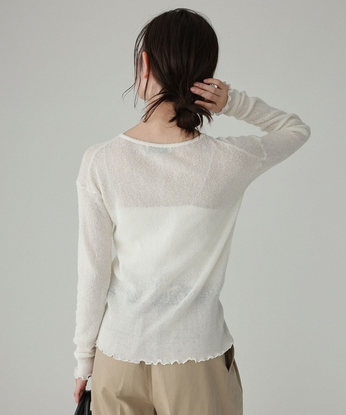 BABYLONE（バビロン）の「フェザーシアーカーデ（カーディガン/ボレロ・レディース・グレー/ホワイト・フリー）」の15枚目の写真