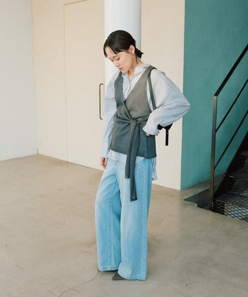 RIVE DROITE(リヴドロワ)の「カシュクールニットビスチェ(ニット/セーター・レディース・モカ/チャコールグレー・FREE)」の19枚目の写真