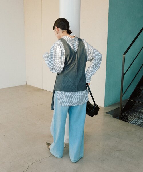 RIVE DROITE(リヴドロワ)の「カシュクールニットビスチェ(ニット/セーター・レディース・モカ/チャコールグレー・FREE)」の20枚目の写真