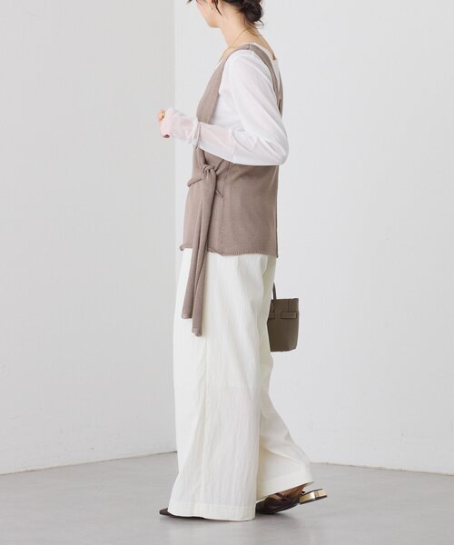 RIVE DROITE(リヴドロワ)の「カシュクールニットビスチェ(ニット/セーター・レディース・モカ/チャコールグレー・FREE)」の7枚目の写真