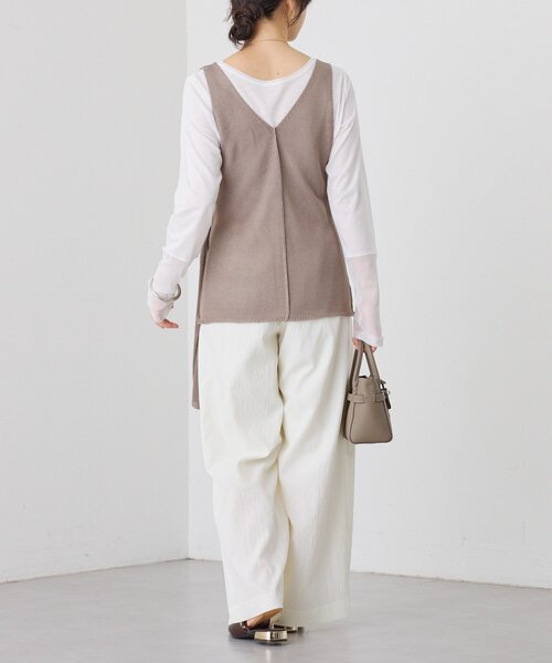 RIVE DROITE(リヴドロワ)の「カシュクールニットビスチェ(ニット/セーター・レディース・モカ/チャコールグレー・FREE)」の8枚目の写真