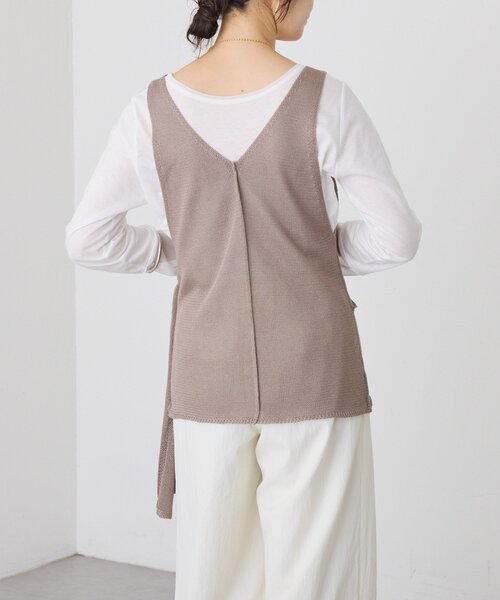 RIVE DROITE(リヴドロワ)の「カシュクールニットビスチェ(ニット/セーター・レディース・モカ/チャコールグレー・FREE)」の12枚目の写真