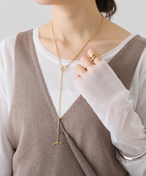 RIVE DROITE(リヴドロワ)の「カシュクールニットビスチェ(ニット/セーター・レディース・モカ/チャコールグレー・FREE)」の15枚目の写真