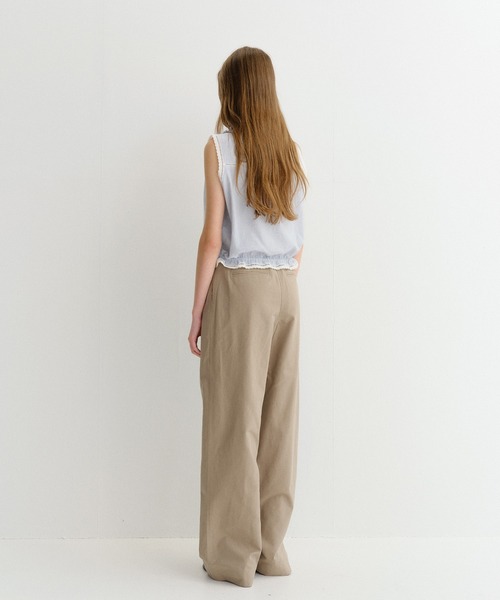 DUNST(ダンスト)の「【DUNST】FRILLED SLEEVELESS BLOUSE(シャツ/ブラウス・レディース・ブラック/ライトブルー/ホワイト・S)」の16枚目の写真