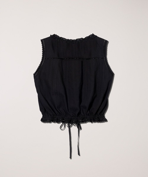 DUNST(ダンスト)の「【DUNST】FRILLED SLEEVELESS BLOUSE(シャツ/ブラウス・レディース・ブラック/ライトブルー/ホワイト・S)」の19枚目の写真
