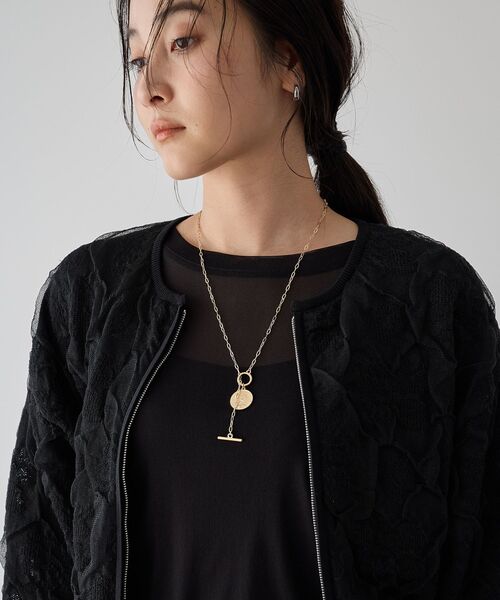 YECCA VECCA(イェッカヴェッカ)の「クルーネックシアートップス(Tシャツ/カットソー・レディース・ブラック/オフホワイト/ブルー・FREE)」の16枚目の写真