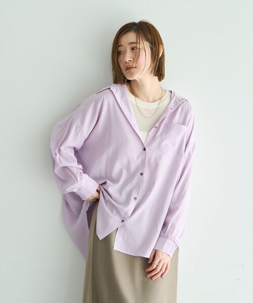 YECCA VECCA（イェッカヴェッカ）の「クルーネックシアートップス（Tシャツ/カットソー・レディース・ブラック/オフホワイト/ブルー・FREE）」の15枚目の写真