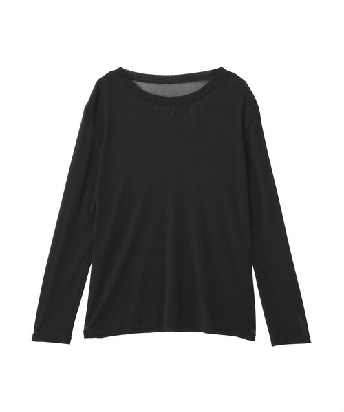 YECCA VECCA（イェッカヴェッカ）の「クルーネックシアートップス（Tシャツ/カットソー・レディース・ブラック/オフホワイト/ブルー・FREE）」の5枚目の写真