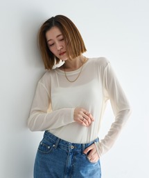YECCA VECCA | クルーネックシアートップス(Tシャツ/カットソー)