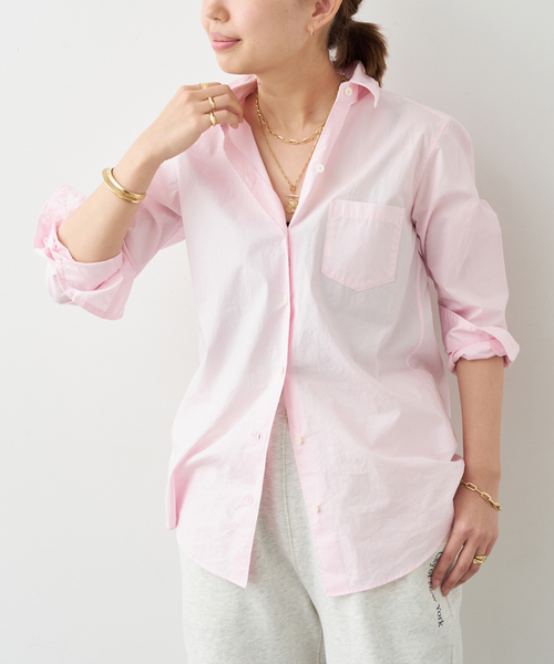 Deuxieme Classe（ドゥーズィエムクラス）の「ワイヤーウォッシュシャツ（シャツ/ブラウス・レディース・ホワイト/モスグリーン/ピンク系その他・FREE）」の3枚目の写真