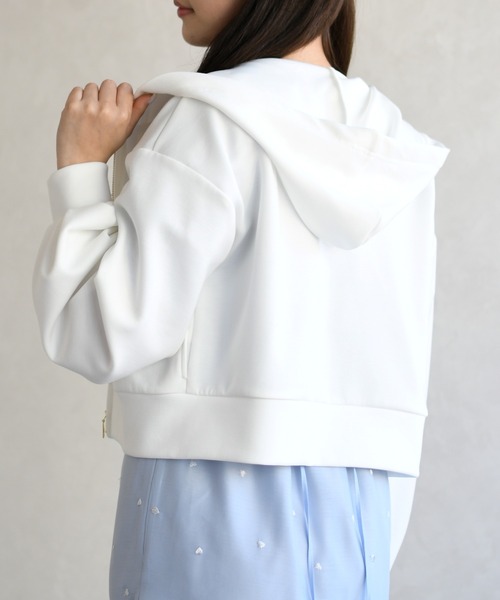 31 Sons de mode（トランテアン　ソン　ドゥ　モード）の「2026春夏新作 ボリュームスリーブパーカー（パーカー・レディース・イエロー/ネイビー/ホワイト・ﾌﾘ-）」の10枚目の写真