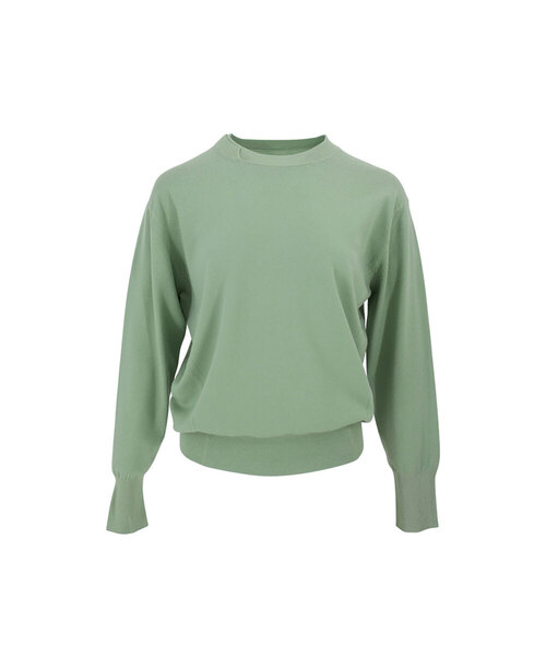 VASCARA（バスカラ）の「Double Point Round Neck Knitwear (5colors)（ニット/セーター・レディース・ブラック/カーキ/ライトピンク/クリーム/ライトイエロー・FREE）」の3枚目の写真