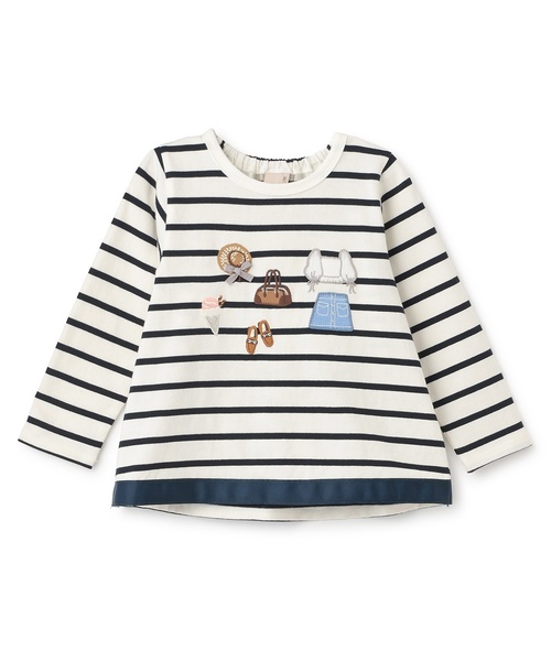 petit main(プティマイン)の「お洋服モチーフ長袖Tシャツ(Tシャツ/カットソー・キッズ・ネイビー/イエロー/オフホワイト/ライトピンク・110cm/90cm/80cm/100cm/120cm/130cm)」の11枚目の写真
