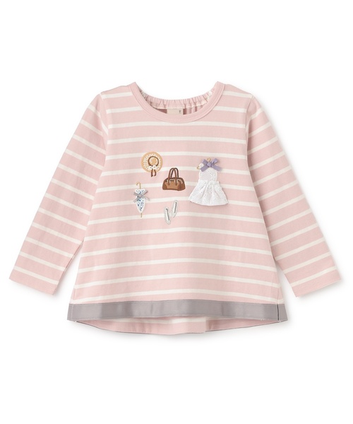 petit main(プティマイン)の「お洋服モチーフ長袖Tシャツ(Tシャツ/カットソー・キッズ・ネイビー/イエロー/オフホワイト/ライトピンク・110cm/90cm/80cm/100cm/120cm/130cm)」の14枚目の写真