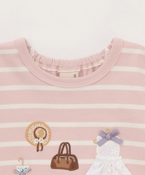 petit main(プティマイン)の「お洋服モチーフ長袖Tシャツ(Tシャツ/カットソー・キッズ・ネイビー/イエロー/オフホワイト/ライトピンク・110cm/90cm/80cm/100cm/120cm/130cm)」の16枚目の写真