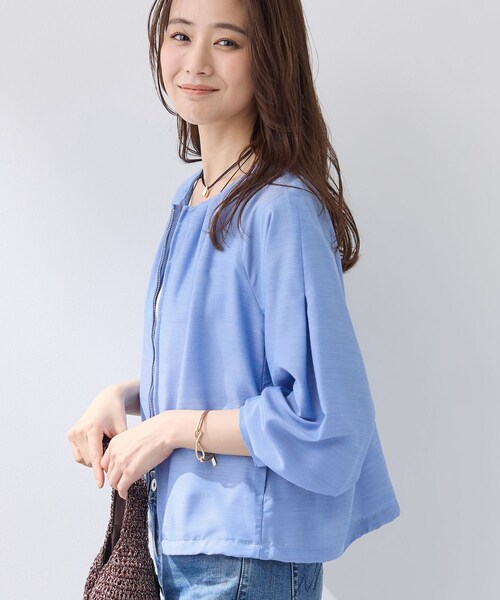 INDIVI(インディヴィ)の「【洗える/大人シアー】エアリー バルーンブルゾン(ブルゾン・レディース・サックスブルー系3/ブラック系3/アイボリー・38/36/13/05/40/15 /19)」の15枚目の写真