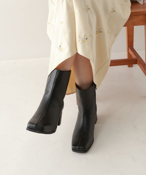 RAGEBLUE(レイジブルー)の「スクエアトゥスリムブーツ(ブーツ・レディース・ブラック・LARGE/MEDIUM)」の5枚目の写真