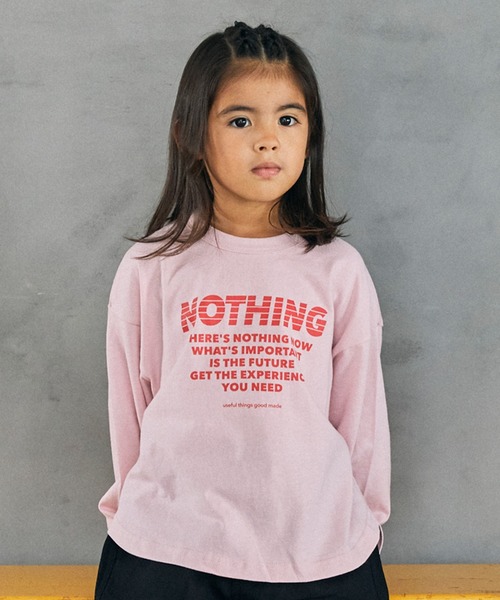GENERATOR（ジェネレーター）の「ジェネレーター NOTHING L/S Tシャツ（Tシャツ/カットソー・キッズ・ピンク/チャコールグレー・L/XL）」の2枚目の写真